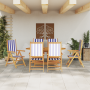 Conjunto de Comedor de Jardín de 7 Piezas Azul y Blanco de Madera Sólida de Acacia de , Mesas de jardín - Ref: Foro24-3375753...
