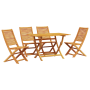 Juego de Comedor de Jardín de 5 Piezas de Madera Maciza de Acacia | Foro24.es | Tu tienda online para hogar, jardín y más Foro24.es
