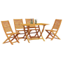 Juego de Comedor de Jardín de 5 Piezas de Madera Maciza de Acacia | Foro24.es | Tu tienda online para hogar, jardín y más Foro24.es