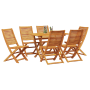 Juego de Comedor de Jardín de 7 Piezas de Madera de Acacia Sólida | Foro24.es | Tu tienda online para hogar, jardín y más Foro24.es
