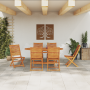 Juego de Comedor de Jardín de 7 Piezas de Madera Sólida Acacia