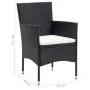 7-piece garden dining set and black synthetic rattan cushions by vidaXL, Garden sets - Ref: Foro24-3094976, Price: 509,10 €, ...