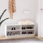 Massiver Schuhschrank aus weißem Kiefernholz 110x34x45 cm. von vidaXL, Schuhregale und Schuhorganisatoren - Ref: Foro24-81354...