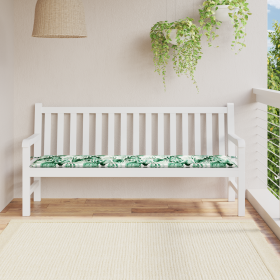 Cojín banco jardín tela Oxford estampado de hojas 180x50x4 cm de , Cojines para sillas y sofás - Ref: Foro24-361176, Precio: ...
