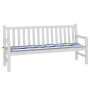 Cojín banco jardín rayas azul y blanco tela Oxford 180x50x4 cm de , Cojines para sillas y sofás - Ref: Foro24-361179, Precio:...