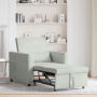 Sofá cama convertible 3 en 1 de terciopelo gris claro | Foro24.es | Tu tienda online para hogar, jardín y más Foro24.es