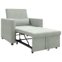 Sofá cama convertible 3 en 1 de terciopelo gris claro | Foro24.es | Tu tienda online para hogar, jardín y más Foro24.es