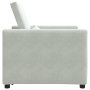 Sofá cama convertible 3 en 1 de terciopelo gris claro | Foro24.es | Tu tienda online para hogar, jardín y más Foro24.es