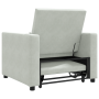 Sofá cama convertible 3 en 1 de terciopelo gris claro | Foro24.es | Tu tienda online para hogar, jardín y más Foro24.es