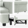 Sofá cama convertible 3 en 1 de terciopelo gris claro | Foro24.es | Tu tienda online para hogar, jardín y más Foro24.es