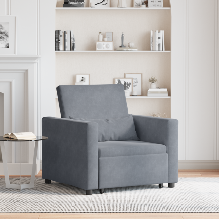 Sofá cama convertible de 3 en 1 en terciopelo gris oscuro | Foro24.es | Tu tienda online para hogar, jardín y más Foro24.es