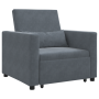 Sofá cama convertible de 3 en 1 en terciopelo gris oscuro | Foro24.es | Tu tienda online para hogar, jardín y más Foro24.es