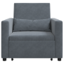 Sofá cama convertible de 3 en 1 en terciopelo gris oscuro | Foro24.es | Tu tienda online para hogar, jardín y más Foro24.es