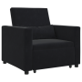 Sofá cama convertible 3 en 1 de en terciopelo negro | Foro24.es | Tu tienda online para hogar, jardín y más Foro24.es