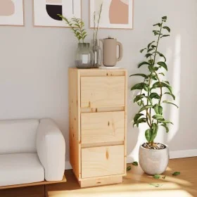 Solid pine wood sideboard 32x34x75 cm by vidaXL, Sideboards - Ref: Foro24-813365, Price: 58,90 €, Discount: %