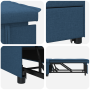 Sofá cama 3 en 1 diseño extraíble tela azul de , Sofás - Ref: Foro24-42008589, Precio: 204,44 €