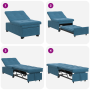 Sofá cama diseño 3 en 1 extraíble terciopelo azul | Foro24.es | Tu tienda online para hogar, jardín y más Foro24.es