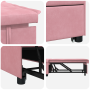 Sofá cama 3 en 1 extraíble terciopelo rosa | Foro24.es | Tu tienda online para hogar, jardín y más Foro24.es