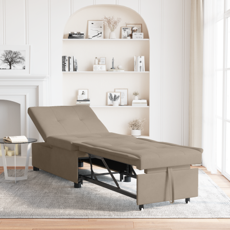 Sofá Cama 3 en 1 Diseño Extraíble Tela Taupe de , Sofás - Ref: Foro24-42008607, Precio: 209,08 €, Descuento: %