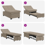 Sofá Cama 3 en 1 Diseño Extraíble Tela Taupe de , Sofás - Ref: Foro24-42008607, Precio: 209,08 €, Descuento: %