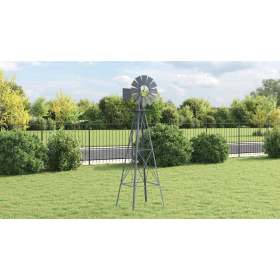 molino de viento gris 84x68x245 cm hierro de , Consumibles para construcción - Ref: Foro24-42013609, Precio: 98,68 €, Descuen...