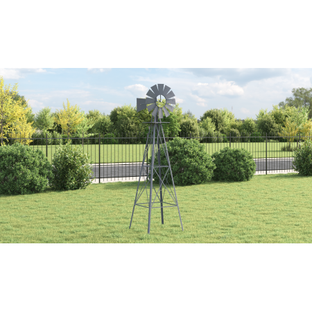 molino de viento gris 84x68x245 cm hierro | Foro24.es | Tu tienda online para hogar, jardín y más Foro24.es