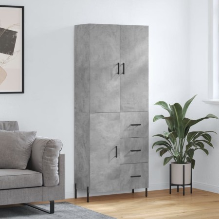 Aparador alto madera contrachapada gris hormigón 69,5x34x180 cm | Foro24.es | Tu tienda online para hogar, jardín y más Foro24.es