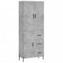Aparador alto madera contrachapada gris hormigón 69,5x34x180 cm | Foro24.es | Tu tienda online para hogar, jardín y más Foro24.es