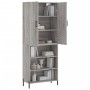 Aparador alto madera contrachapada gris sonoma 69,5x34x180 cm de , Aparadores - Ref: Foro24-3196081, Precio: 130,96 €, Descue...