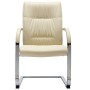 Silla de oficina voladiza de cuero sintético crema | Foro24.es | Tu tienda online para hogar, jardín y más Foro24.es