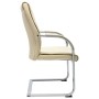 Silla de oficina voladiza de cuero sintético crema | Foro24.es | Tu tienda online para hogar, jardín y más Foro24.es