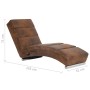 Diván de masaje de piel de ante artificial marrón de , Divanes - Ref: Foro24-281299, Precio: 301,87 €