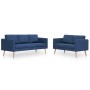Conjunto de sofás 2 piezas tela azul de , Sofás - Ref: Foro24-276853, Precio: 766,81 €, Descuento: %