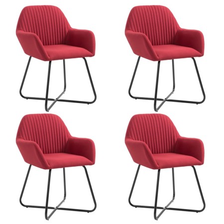 Sillas de comedor 4 unidades de tela color vino tinto | Foro24.es | Tu tienda online para hogar, jardín y más Foro24.es