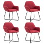 Sillas de comedor 4 unidades de tela color vino tinto | Foro24.es | Tu tienda online para hogar, jardín y más Foro24.es