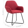Sillas de comedor 4 unidades de tela color vino tinto | Foro24.es | Tu tienda online para hogar, jardín y más Foro24.es