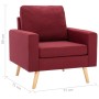 Juego de sofás de 2 piezas de tela rojo vino | Foro24.es | Tu tienda online para hogar, jardín y más Foro24.es