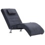 Diván de masaje con almohada de piel de ante artificial gris de , Divanes - Ref: Foro24-281290, Precio: 267,05 €