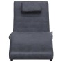 Diván de masaje con almohada de piel de ante artificial gris de , Divanes - Ref: Foro24-281290, Precio: 267,05 €