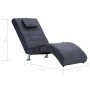 Diván de masaje con almohada de piel de ante artificial gris de , Divanes - Ref: Foro24-281290, Precio: 267,05 €