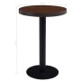 Mesa de bistró MDF marrón oscuro 60 cm
