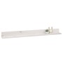 Estantes de pared 2 uds madera maciza de pino blanco 110x11x9cm