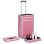 Maletín trolley de maquillaje de aluminio rosa de , Neceseres - Ref: Foro24-91813, Precio: 108,68 €