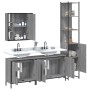 Set de armario de baño 4 pzas madera contrachapada gris sonoma de , Muebles de baño - Ref: Foro24-3214753, Precio: 270,28 €