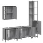 Set de armario de baño 4 pzas madera contrachapada gris sonoma de , Muebles de baño - Ref: Foro24-3214753, Precio: 270,28 €