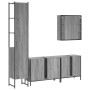 Set de armario de baño 4 pzas madera contrachapada gris sonoma de , Muebles de baño - Ref: Foro24-3214753, Precio: 270,28 €