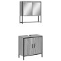 Set de muebles de baño 2 pzas madera contrachapada gris sonoma