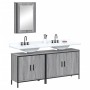 Set de muebles de baño 3 pzas madera contrachapada gris sonoma de , Muebles de baño - Ref: Foro24-3214793, Precio: 165,89 €