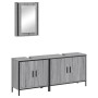 Set de muebles de baño 3 pzas madera contrachapada gris sonoma de , Muebles de baño - Ref: Foro24-3214793, Precio: 165,89 €