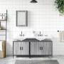 Set de muebles de baño 3 pzas madera contrachapada gris sonoma de , Muebles de baño - Ref: Foro24-3214793, Precio: 165,89 €
